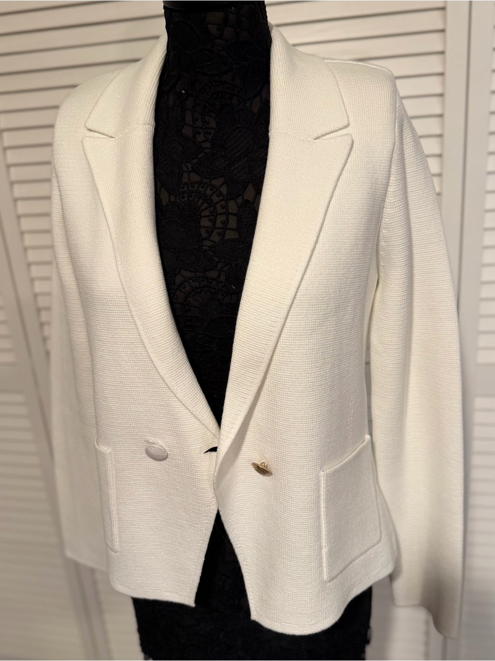 Lagence Sofia Knit Blazer - White